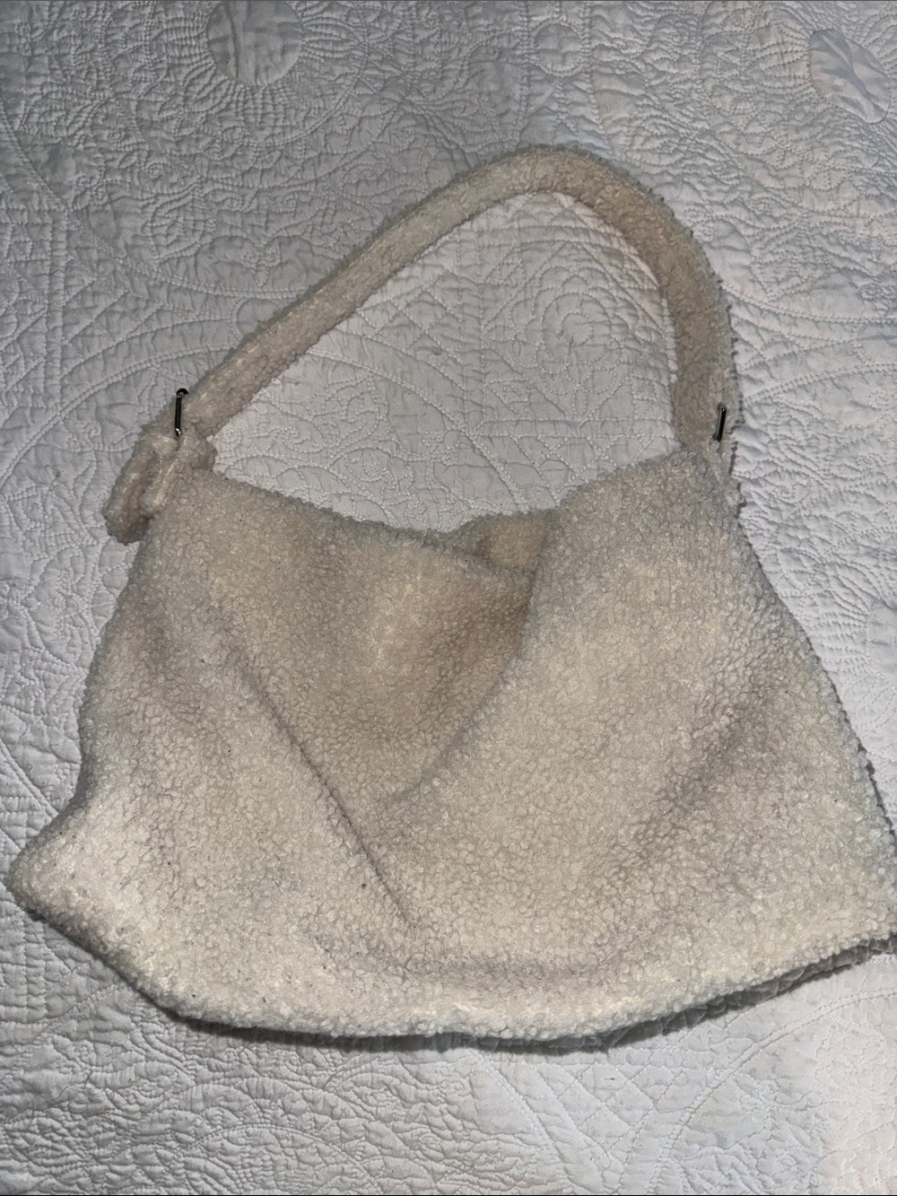 Cozy Cream Sherpa Shoulder Bag